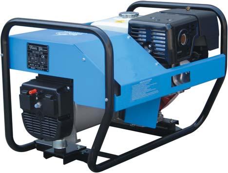 MG 5000 I-HE PORTABLE SINGLE-PHASE POWER GENERATOR / OUTPUT POWER 5 KVA SINGLE-PHASE / PETROL ENGINE 3000 RPM + Low oil level cut out device + 2 x 230 V - single-phase Schuko outlets protected by