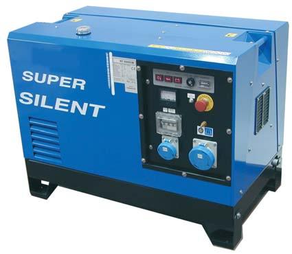 MG 5000 SS-Y SUPER SILENCED SINGLE-PHASE GENERATOR / OUTPUT POWER 5 KW SINGLE-PHASE / DIESEL ENGINE 3000 RPM + Low oil pressure, high engine temperature and battery charger warning lights + 12V