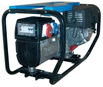 MG 7/5 I-HE PORTABLE THREE-PHASE POWER GENERATOR / OUTPUT POWER 7,5 KVA THREE-PHASE AND 4 KVA SINGLE-PHASE / PETROL ENGINE 3000 RPM + Low oil level cut out device + 1 x 16A, 400 V - three-phase EEC