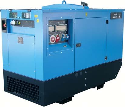 MG 50 SS-P SUPER SILENCED THREE-PHASE POWER GENERATOR / OUTPUT POWER 50 KVA THREE-PHASE AND 16,5 KVA SINGLE-PHASE / DIESEL ENGINE 1500 RPM + Voltmeter with phase to phase selector switch + Ammeter