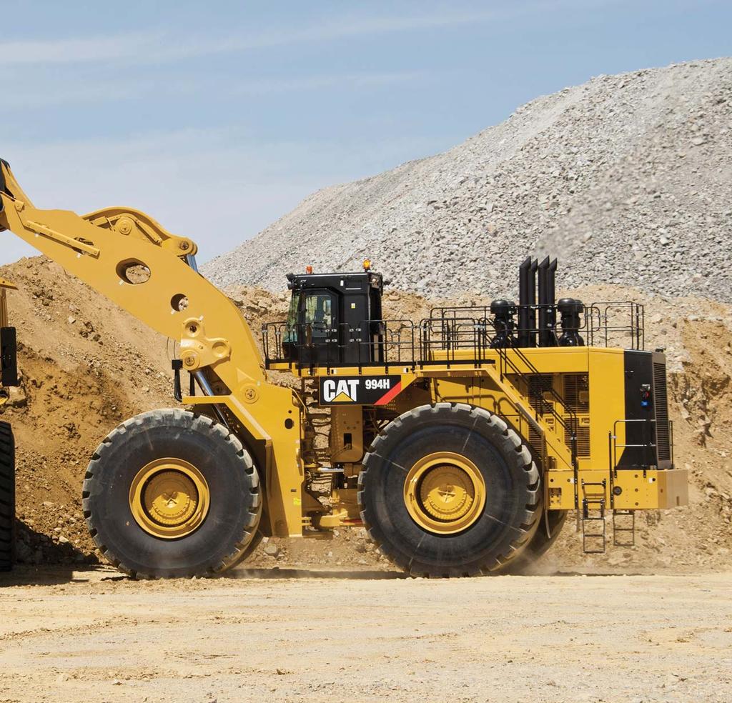 Cat Large Wheel Loaders are designed with durability built in, ensuring maximum availability through multiple life cycles.