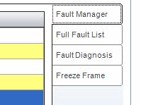 Tab Categories Fault Codes: Displays any fault codes stored in the control unit. To read this data, click on magnifying glass icon. To erase codes, click on eraser icon.
