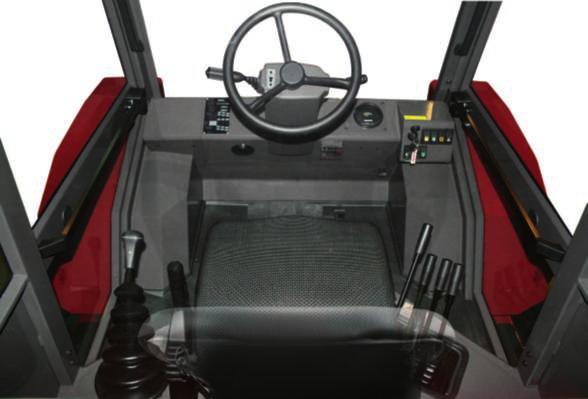 a panoramic view Full vision cab with optional