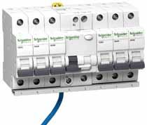 Residual current devices DP Vigi K (cont.) The DP Vigi K residual current device can be installed in the middle of a line of K60 circuit breakers.