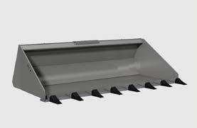 Regular duty 3/16 material, ¼ end plates ¾ X 4 bevelled cutting edge 31 deep, 19 high Lower back and longer base enables operator to see cutting edge of bucket Heavy duty ¼ material, ¼ end plates ¾ X