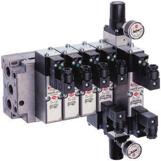 V/V series, x /, / & / > > x/, / and / valves, ISO 07-/ VDMA 6, Size 6 mm > > Solenoid and pilot actuated > > High performance, compact design > > Flexible sub-base system > > Multipressure system