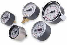 air preparation accessories Gauges, Auto-drain, Drip leg drain gauges Monitor pressures in a compressed air system for optimum efficiency Choice of pressure ranges 9, max Direct or panel mounted ø 40