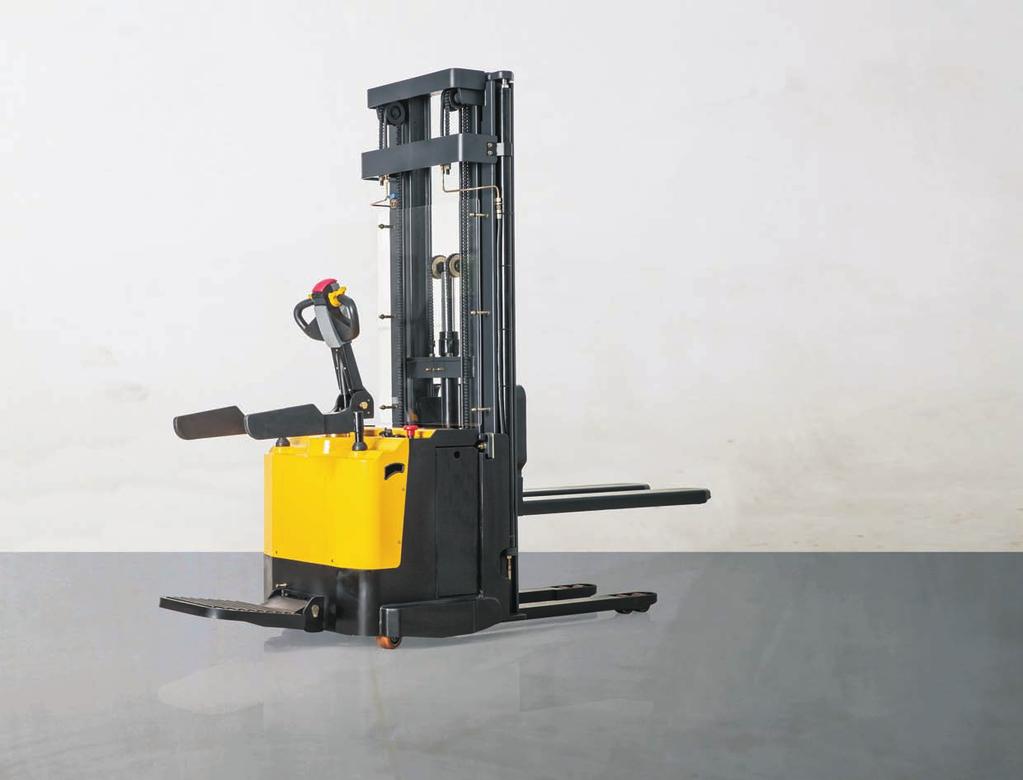 Electric Stacker ES12/15/20 Series Capacity 1200/1500/2000kg Inustry Platfrom, United Chinese Manufacturers ES12/15/20 is a comfortable and high secure fork-over leg electric stacker with high