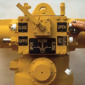 OFO DOUBLE ACTING CONTROL APPLICATION EXAMPLES - LOCAL CLOSE OPERATION (Valve (3) in position C ) Remove plug 5cl and operate valve 4cl by means of operating handle (6) - LOCAL OPEN OPERATION (Valve