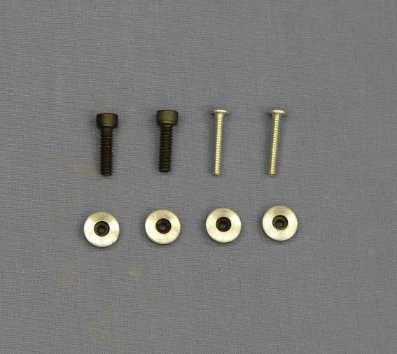 5. Gather the (2) 4-40 and (2) 6-32 cowl mounting bolts and (4) #6 small rubber backed