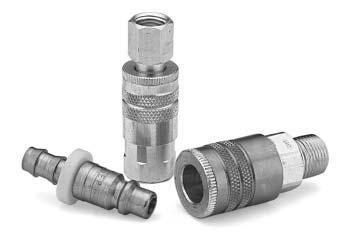 Pneumatics Pneumatic Quick ouplings Features Parker 20 Series sleeve type couplers accept industrial interchange nipples manufactured by Parker and other manufacturers. Standard seals are Nitrile.