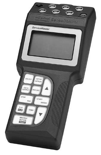 iagnostic Products Sensoontrol ServiceMaster eneral Hand-held diagnostic meter to measure pressure, temperature, flow and rotational speed for hydraulic and pneumatic systems Easy operation Rugged