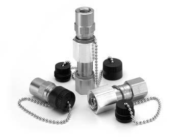 Small diameter mating seal helps keep separation forces to a minimum, allowing for easier connect and disconnect at pressures up to 5,000 PSI.