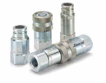 Catalog 3900 - Hydraulic Couplings Non-Spill FF/FC Series HTMA (3/8 size only) Push to connect/sleeve lock FF Series couplings eliminate spillage and air inclusion when connecting and disconnecting.
