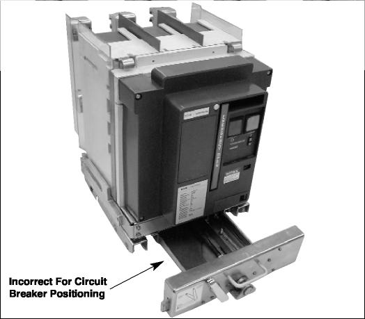 The primary safety shutters also close automatically as the circuit breaker is levered toward the TEST position. Refer to the next paragraph 4-6.