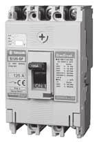Type Number of poles Ratings Rated current, A Calibrated at 5 C Externally mounted 7 A Characteristics and Outline Dimensions Molded Case Circuit Breakers S-SF Ratings and Specifications S-SF 0 0 75