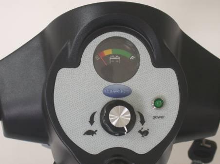 The power eye should switch off and the key can be removed if required. Speed Dial Turn the speed dial to determine the maximum speed of the scooter.