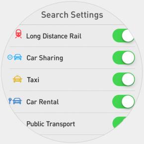 carpooling (Bla Bla Car) + taxi (mytaxi) + chauffeur More seamless: