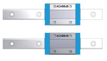 3.2 Identification of linear guides In the use of linear guides with precision classes P and higher, that are installed in one plane (main guide and auxiliary guide) all carriages are marked with the