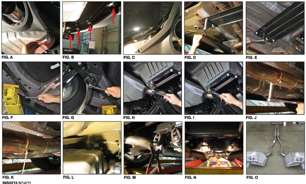 1. Using a 7mm socket, remove and save the bolts from the rear fascia (2 at the outside corners, 4 in the middle). (See Fig. A, B) 2.