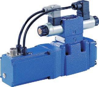 Proportional directional valves Proportional servo valves GoTo Europe 109 Proportional directional valves, pilot-operated, with integrated electronics (OBE) and electrical position feedback 4WRKE