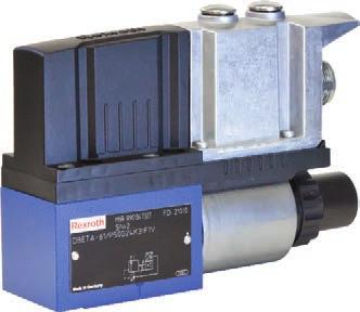 Proportional pressure valves Proportional servo valves GoTo Europe 111 Proportional pressure relief valves, direct operated, with integrated electronics (OBE) DBETA Size 6 Component series 6X Maximum