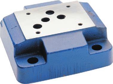 124 GoTo Europe Control blocks and plates Subplates Subplates G10E Size 10 Maximum operating pressure 350 bar Porting pattern according to DIN 24340 form E and ISO 6264 Use with mechanically