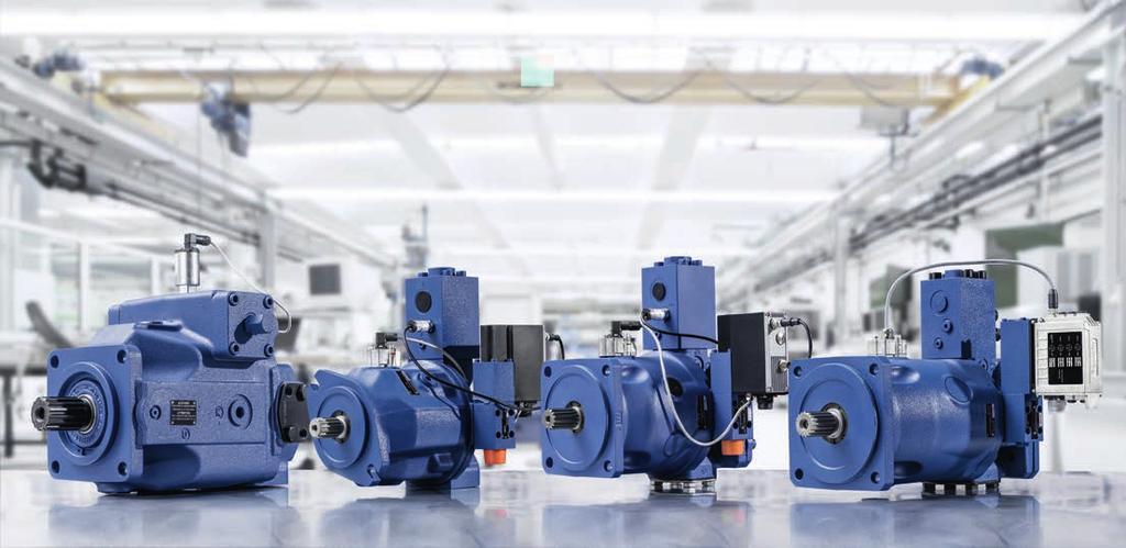 Systems GoTo Europe 151 Systems Hydraulic solutions with energy-saving control system The Rexroth-SYDFE is an electro-hydraulic control system based on an axial piston variable displacement pump for