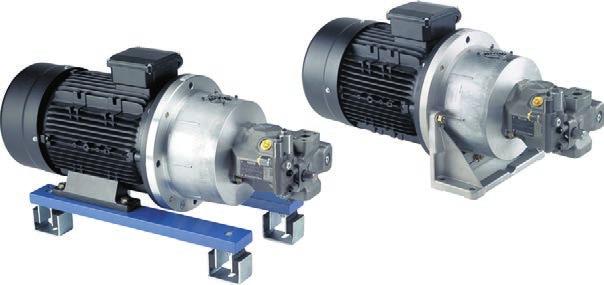 156 GoTo Europe Power units Motor-pump groups Motor-pump group ABAPG and ABHPG With variable axial piston pump, type A10VSO Series 52: Size 10 Series 31: Sizes 18... 140 Electric motor frame size 100L.
