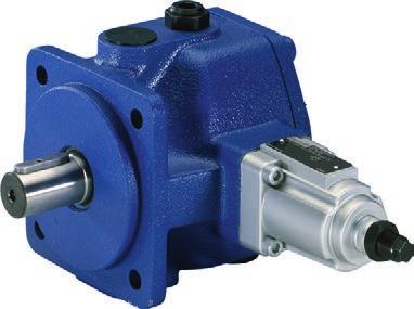 32 GoTo Europe Pumps Vane pumps Adjustable vane pump, direct operated PV7 A Sizes 10 25 Frame sizes 6 and 20 Peak pressure up to 100 bar Maximum flow 36 l/min Component series 1X and 2X Low operating