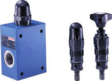 Pressure valves On/off valves GoTo Europe 81 Pressure relief valves, direct operated DBD Size 6 30 Component series 1X Maximum operating pressure 630 bar Maximum flow 330 l/min Subplate mounting