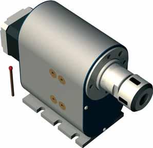 Midget Rotary Axis MD 1 Features play-less timing belt drive with stepping, or DC servo motor reduction 1:20 shaft with through hole Ø 9 reception flange with internal cone SK 20 weight: