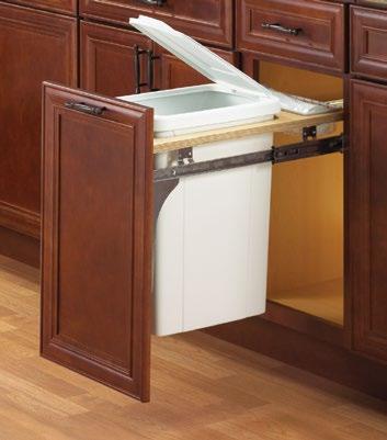 Top-Mount Series Multi-ply Natural Birch veneered plywood with soft radius edges Door-mount brackets include six-way adjustability for precise