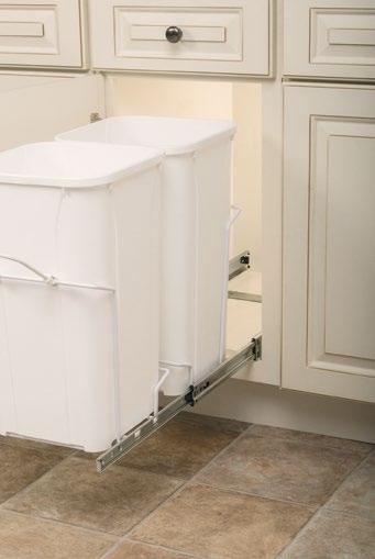 handle on all triple and four bin units Optional Door-Mount Bracket Adapts from standard width