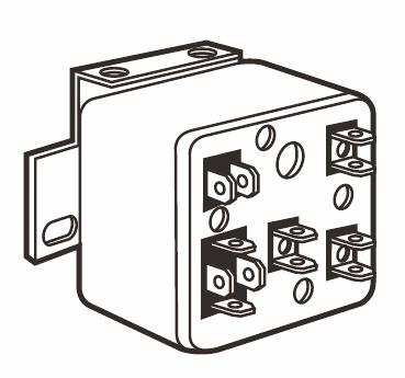 ) SPDT, 24 V Coil P283-0294 Continuous SPDT, 110/120 V Coil P283-0295 18 Amp Inrush SPDT, 208/240 V Coil Two Pole Fan Relays Start Relays Features: Single pole, NC relays Totally Enclosed Contacts