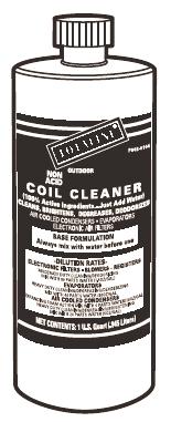 2 liters) Outdoor Condenser Cleaner Concentrate Features: Foams out stubborn deposits from air cooled condensers Reduces head pressure Increases system capacity Only equipment required is plastic or