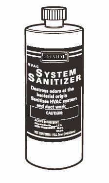 Oils & Chemicals TOTALINE CHEMICALS Chemicals - Protectors, Inhibitors and Sanitizers System Sanitizer, Concentrated EPA registered specifically for HVAC and air duct sanitation and deodorization.
