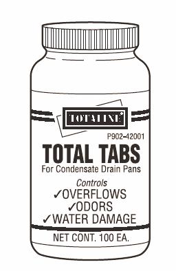 TOTALINE CHEMICALS Totalfresh II Odor Neutralizer Total Tabs For Condensate Drain Pans Oils & Chemicals Features: Safe, easy to use, and completely soluble.