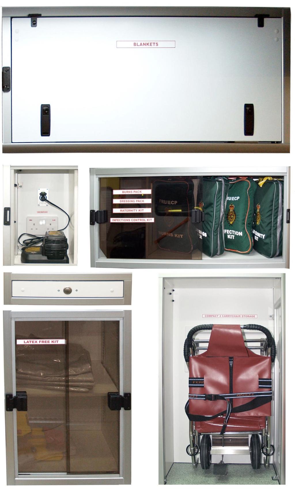 LAS 515 Type AMBULANCE Locker Components (RHS Rear Locker) Sliding Door LH