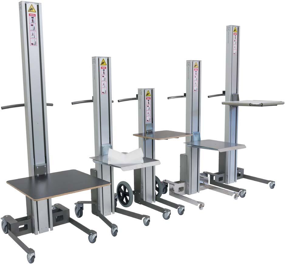 Lift trolleys in the commander series move, lift and handle up to 90 kilos simply and efficiently.