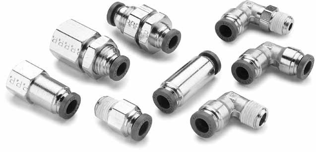 Features Tubing & Fittings Prestolok Fittings Materials of onstruction Nickel Plated odies: O-ring: Release utton: Grab Ring: Note: Nickel plated brass Nitrile (other compounds available on request)