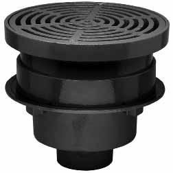 FD-340 Area Drains Area Drain with 12" Round Adjustable Top Catalog Number Wt., Lbs. Grate Size Outlet Size Grate List Price FD-342,3,4,5,6,8 62 12" 2,3,4,5,6,8" ductile iron $894.