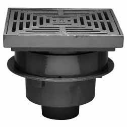FD-460 Area Drains Area Drain with 12" Square Adjustable Top Catalog Number Wt., Lbs. Grate Size Outlet Size Grate List Price FD-462,3,4,5,6,8 70 12-1/2 Sq." 2,3,4,5,6,8" ductile iron $1163.