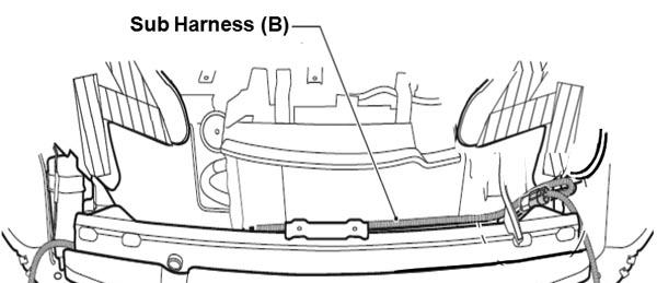 F INSTALLATION INSTRUCTIONS - Fog Lamp Kit Fig. 4 4. Locate the pre-wire connector for the fog lamps and remove tape holding it to the main harness branch. 5.