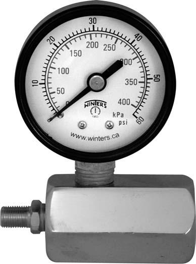 Economy Test Gas Test Gauge CRN Water Test Gauge Description Winters Economy Test Gauge is an economical solution for accurate testing of gas, water, air and other pressure media.