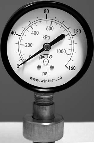 The maxi pointer included on the Water Test Gauge allows you to monitor a peak operating or surge pressure point. The Winters Economy Test Gauge is CRN registered.