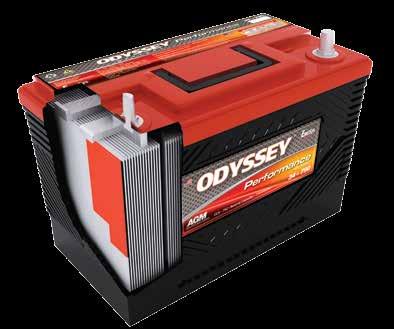 spiral wound designs ODYSSEY PERFORMANCE BATTERY TECHNOLOGY COMPARISON ODYSSEY PERFORMANCE BATTERIES CONVENTIONAL BATTERIES More plates = maximum power density Unused battery