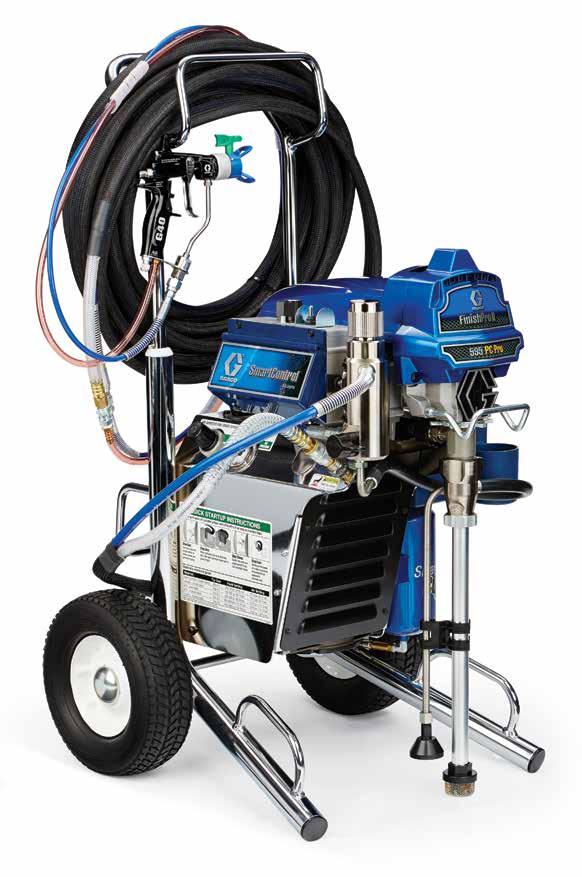 Introducing the latest highperformance solution for fine finish spraying FinishPro II Air-Assisted Airless sprayers that deliver an HVLP-quality finish at the speed of an airless sprayer.