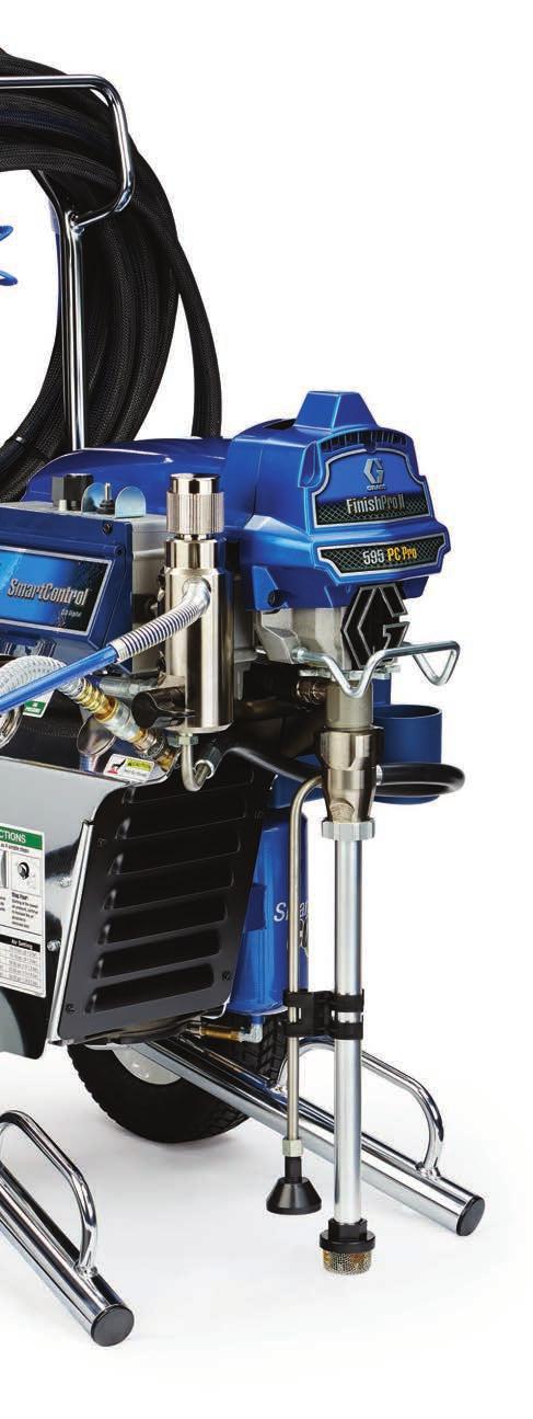 Features ProConnect Graco s exclusive pump removal and replacement system, available on the FinishPro II 395 PC and 595 PC Pro, allows for fast jobsite swapping of the pump (see page 16 for complete