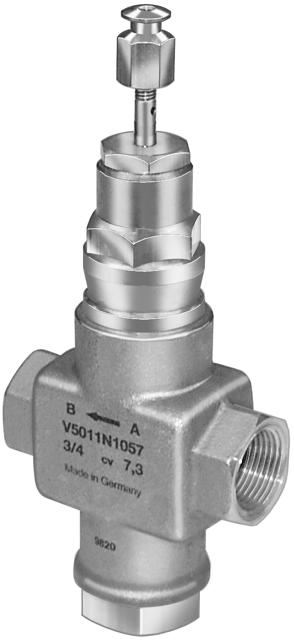 VN Two-Way Threaded Globe Valve FEATURES PRODUCT DATA Red brass body with NPT-threaded end connections. Low seat leakage rate (. percent C v ). : rangeability per VDI/VDE 7.